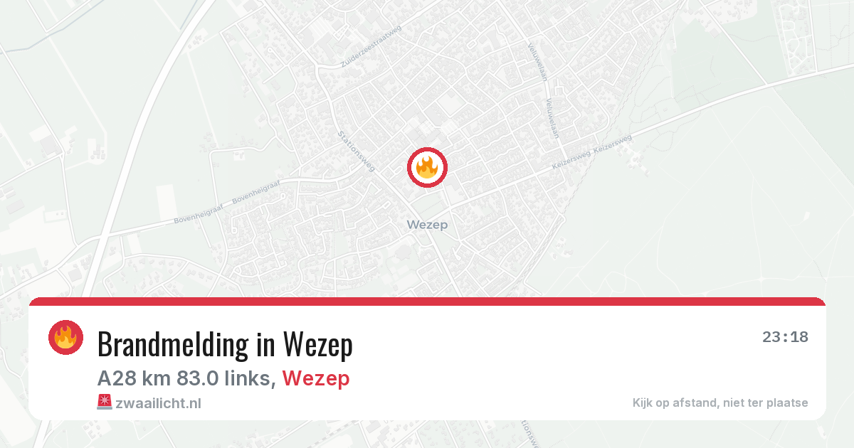 Brandmelding in Wezep — 27 jul 2026