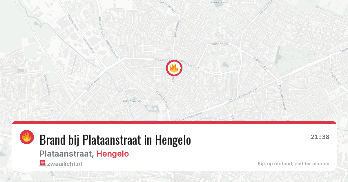 Brand bij Plataanstraat in Hengelo — 5 jul 2026