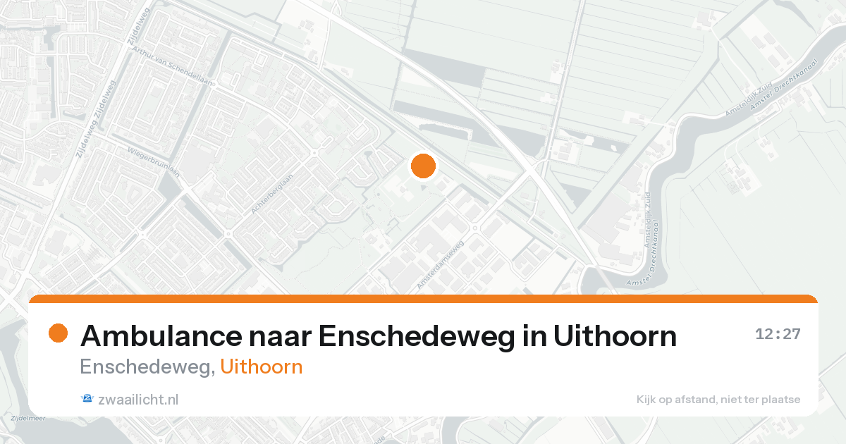 Ambulance naar Enschedeweg in Uithoorn — 24 aug 2026