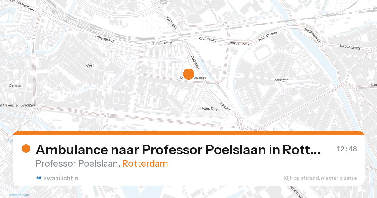 Ambulance naar Professor Poelslaan in Rotterdam — 27 aug 2026