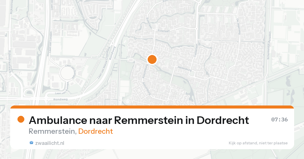 Ambulance naar Remmerstein in Dordrecht — 20 aug 2026