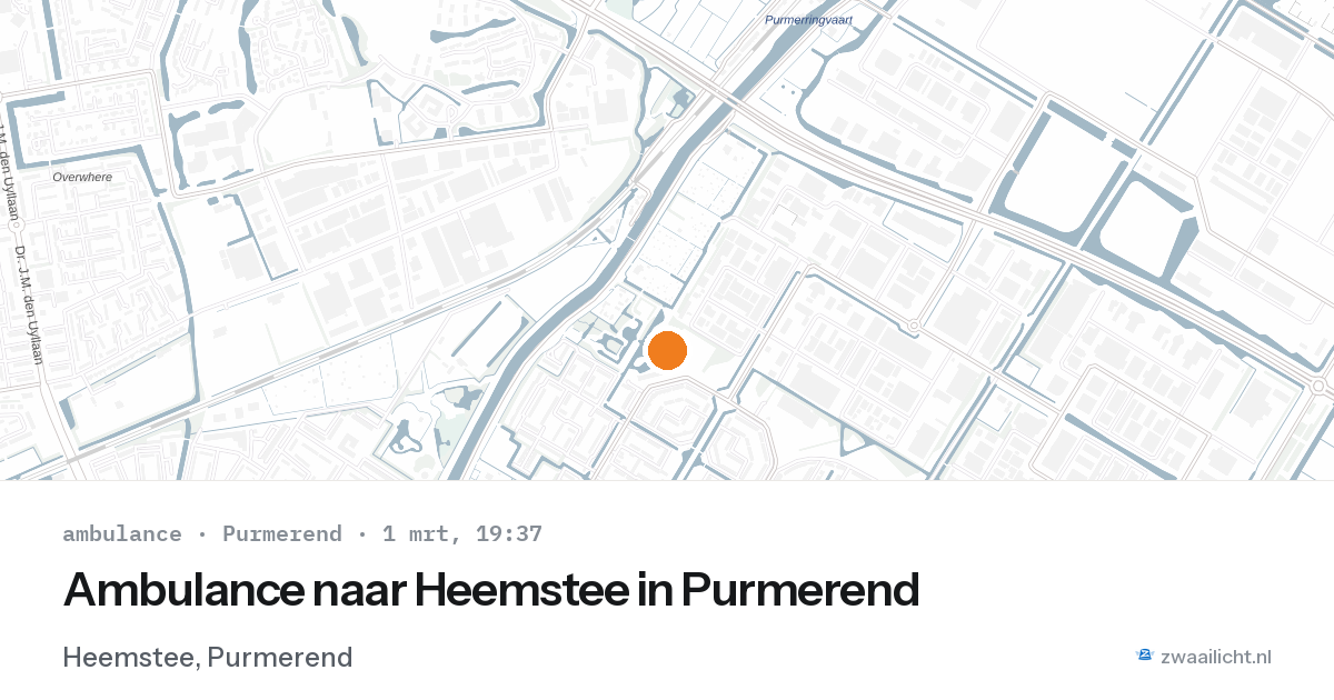 Ambulance naar Heemstee in Purmerend — 1 mrt 2026