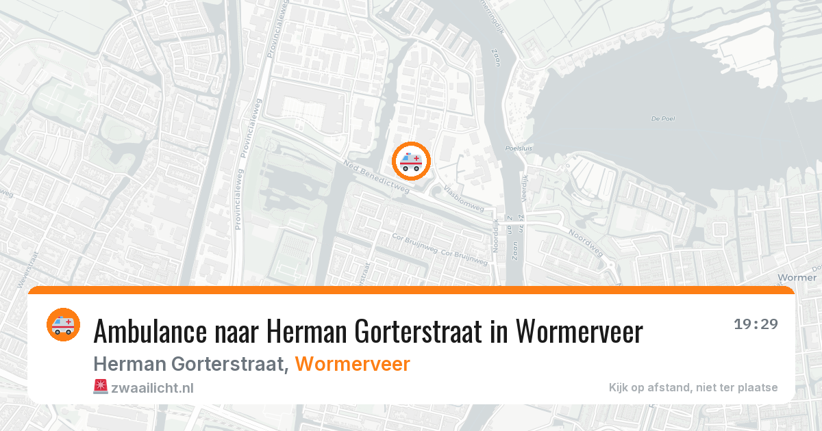 Ambulance naar Herman Gorterstraat in Wormerveer — 7 jun 2026