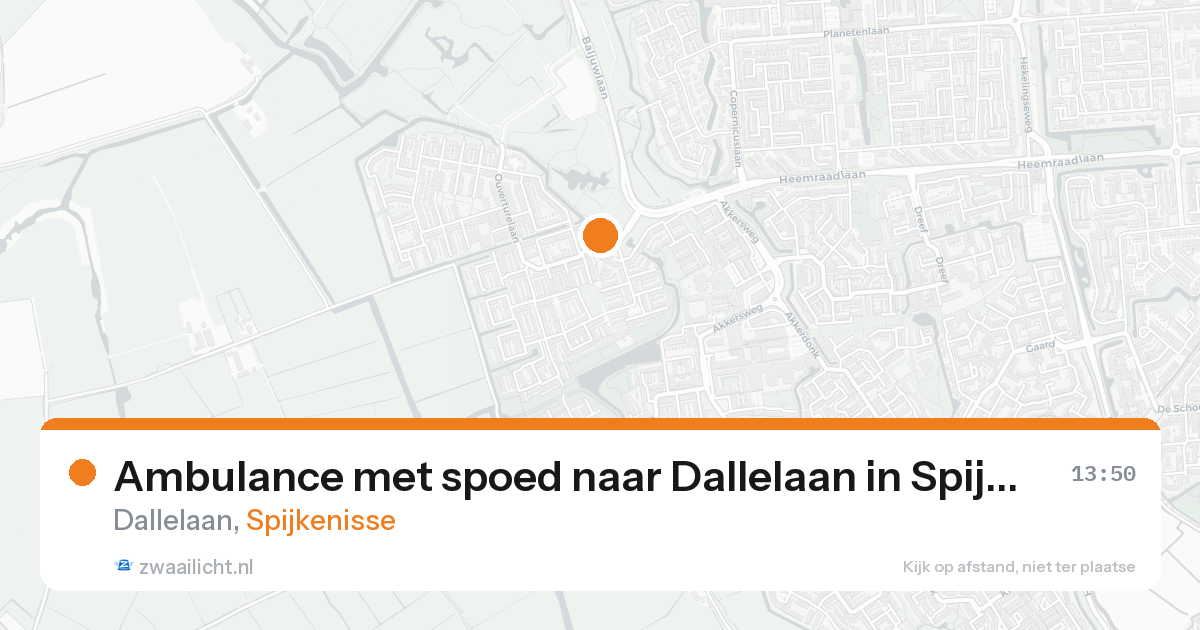 Ambulance met spoed naar Dallelaan in Spijkenisse — 2 jul 2026