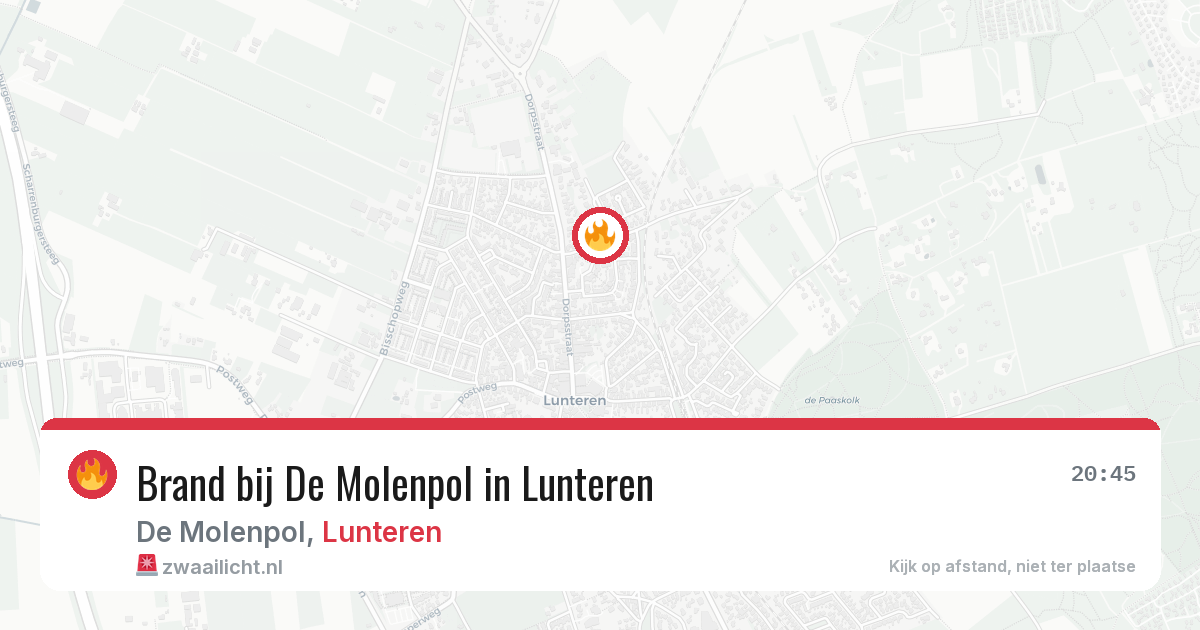 Brand bij De Molenpol in Lunteren — 12 aug 2026