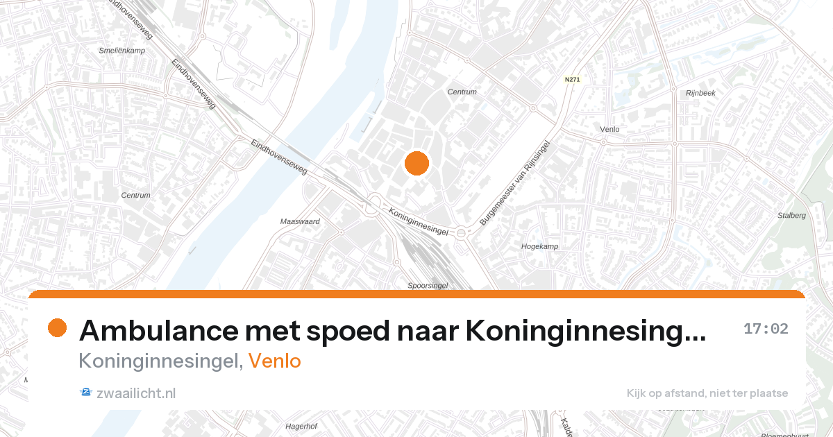 Ambulance met spoed naar Koninginnesingel in Venlo — 16 aug 2026