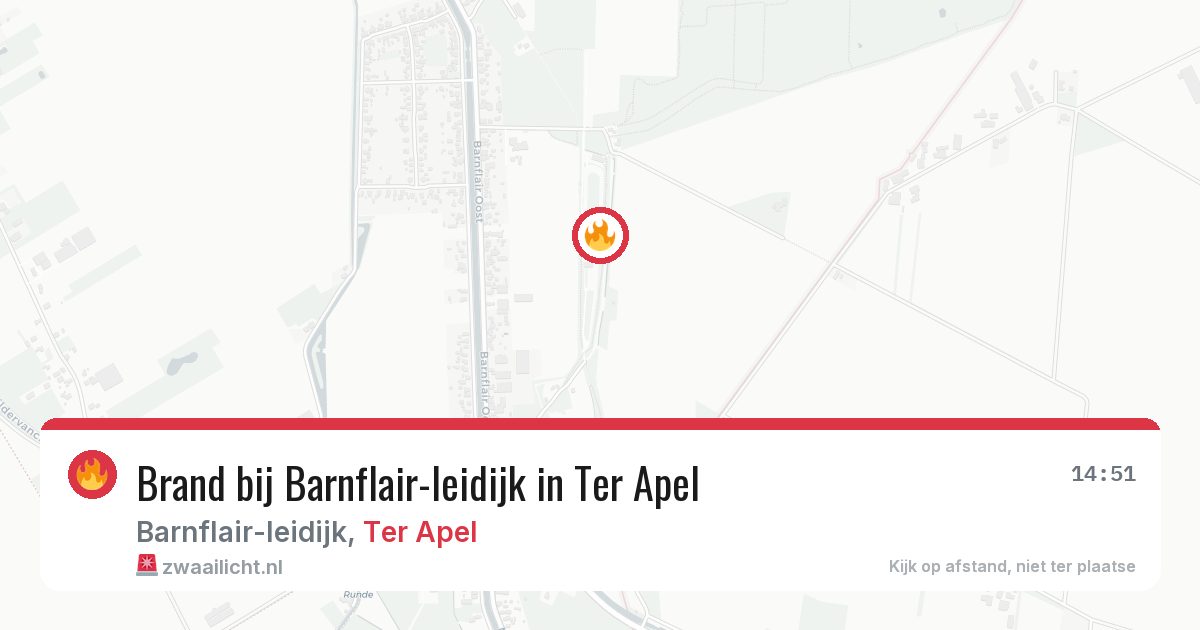 Brand bij Barnflair-leidijk in Ter Apel — 13 aug 2026