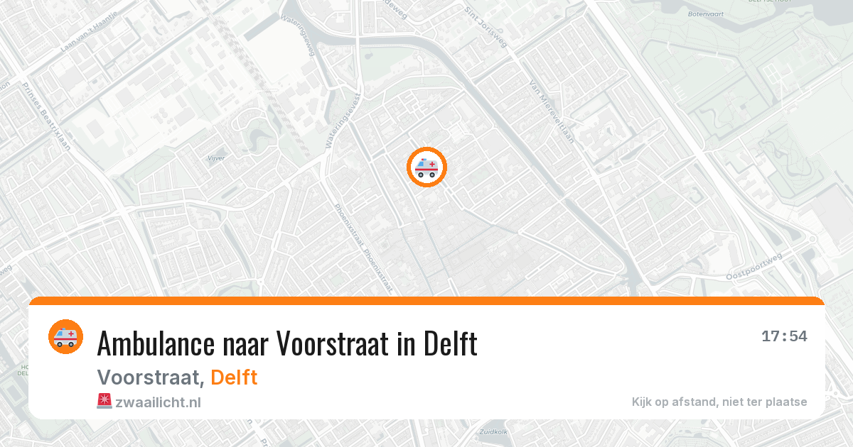 Ambulance naar Voorstraat in Delft — 6 mrt 2026