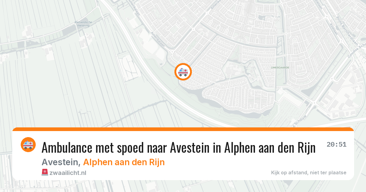 Ambulance met spoed naar Avestein in Alphen aan den Rijn — 4 jul 2026