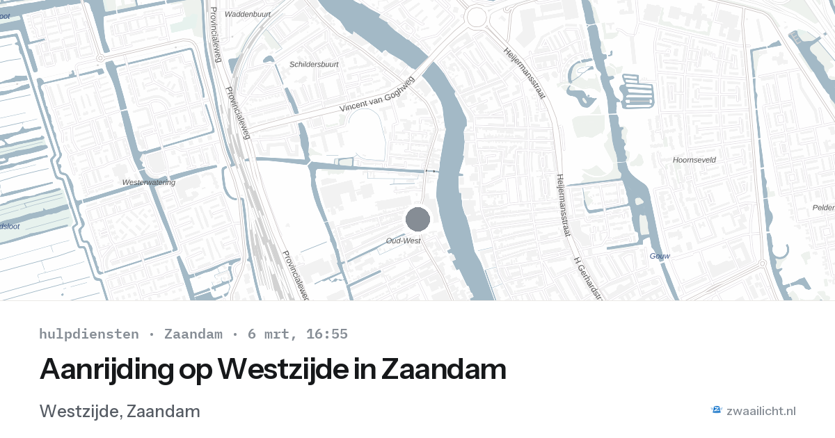 Aanrijding op Westzijde in Zaandam — 6 mrt 2026