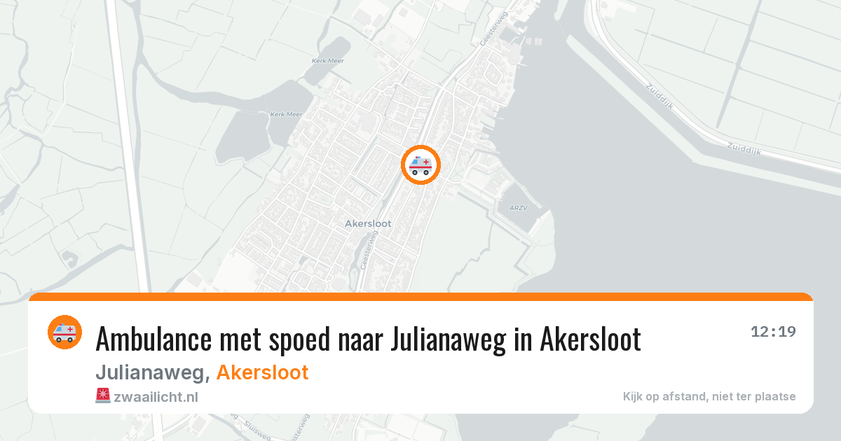 Ambulance met spoed naar Julianaweg in Akersloot — 1 jul 2026
