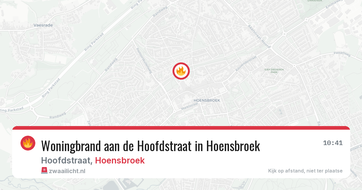 Woningbrand aan de Hoofdstraat in Hoensbroek — 2 aug 2026