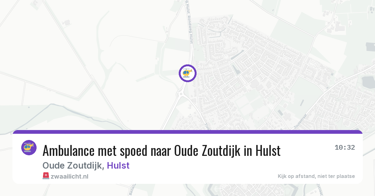 Ambulance met spoed naar Oude Zoutdijk in Hulst — 14 aug 2026