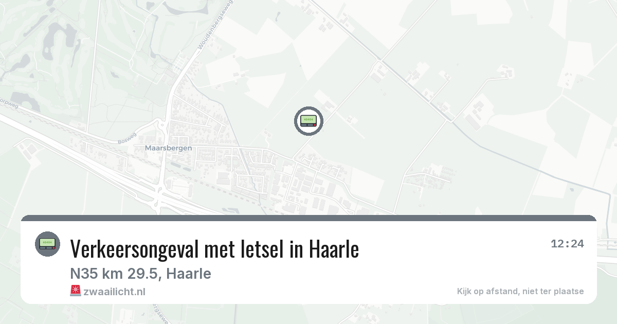 Verkeersongeval met letsel in Haarle — 29 jan 2026