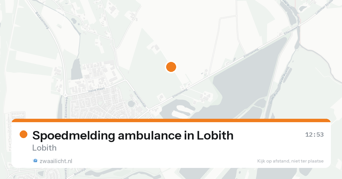 Spoedmelding ambulance in Lobith — 20 aug 2026