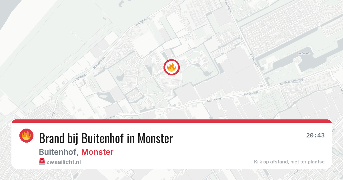 Brand bij Buitenhof in Monster — 28 jul 2026