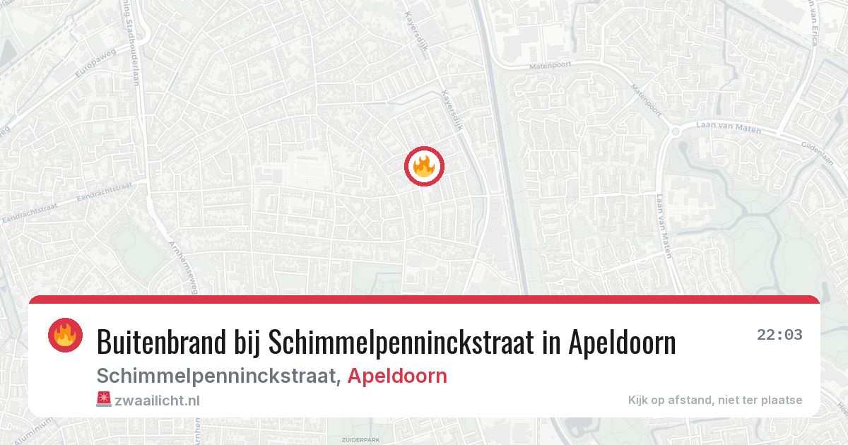 Buitenbrand bij Schimmelpenninckstraat in Apeldoorn — 16 jun 2026