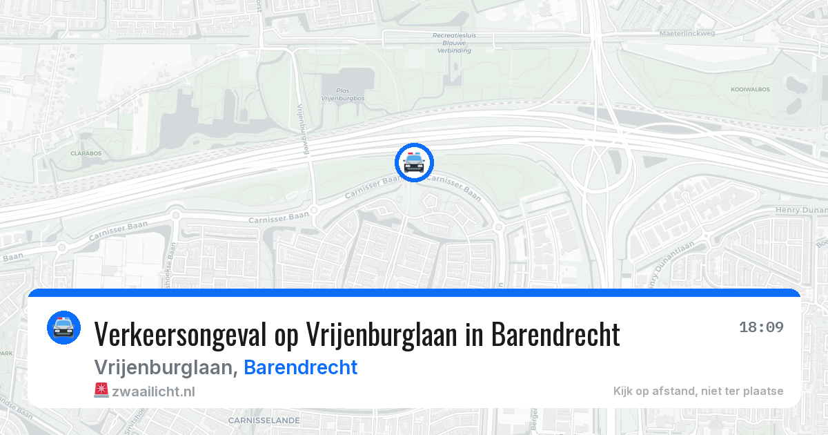 Verkeersongeval op Vrijenburglaan in Barendrecht — 23 apr 2026