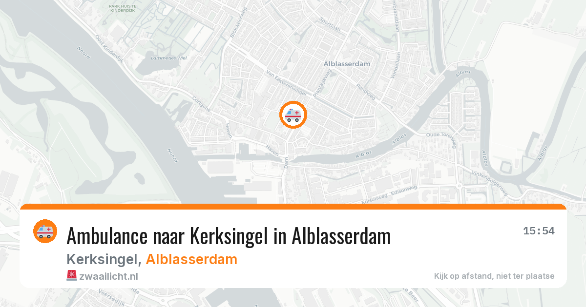 Ambulance naar Kerksingel in Alblasserdam — 29 mei 2026