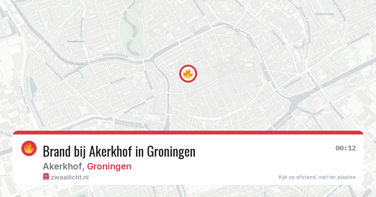 Brand bij Akerkhof in Groningen — 27 jun 2026