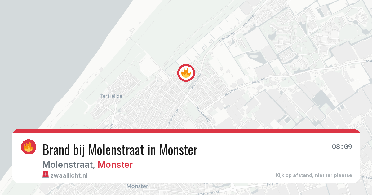 Brand bij Molenstraat in Monster — 28 jun 2026