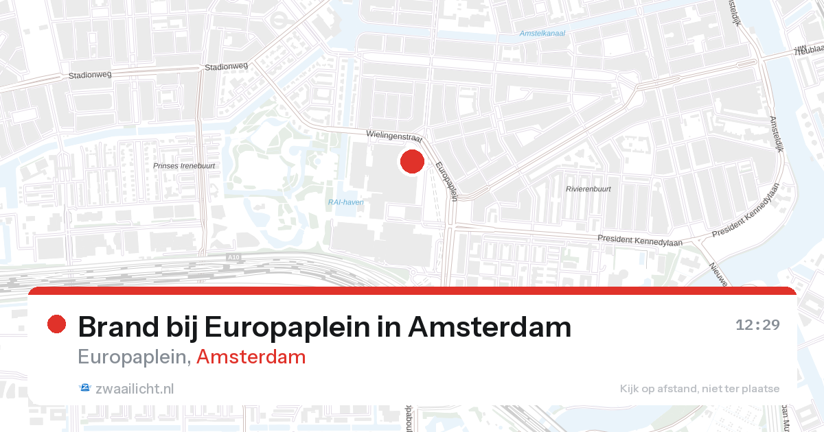 Brand bij Europaplein in Amsterdam — 23 jul 2026