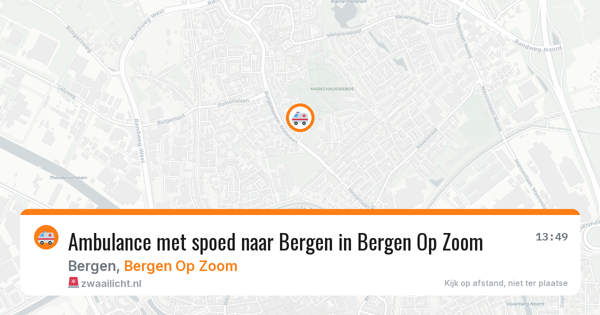 Ambulance met spoed naar Bergen in Bergen Op Zoom — 11 aug 2026