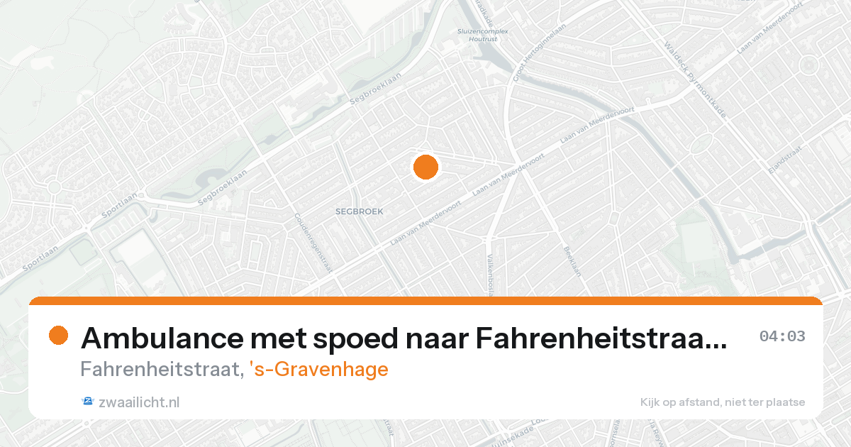 Ambulance met spoed naar Fahrenheitstraat in 's-Gravenhage — 25 aug 2026