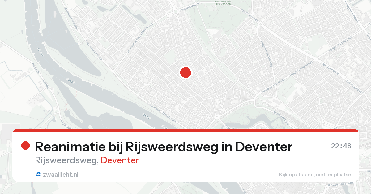 Reanimatie bij Rijsweerdsweg in Deventer — 13 aug 2026