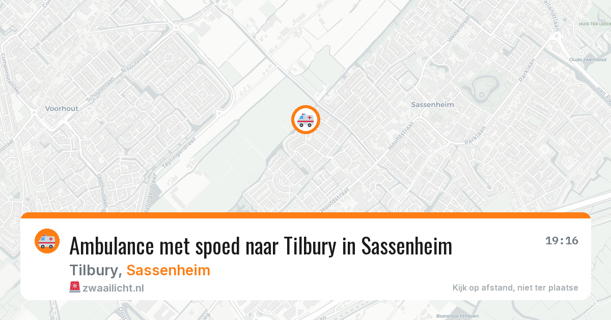 Ambulance met spoed naar Tilbury in Sassenheim — 26 jun 2026