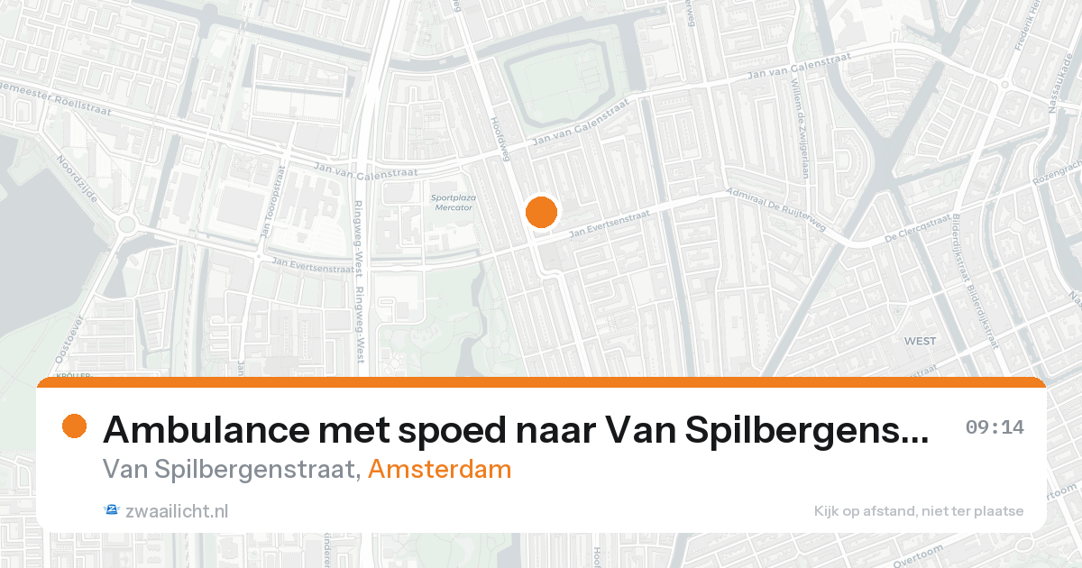 Ambulance met spoed naar Van Spilbergenstraat in Amsterdam — 31 jan 2026