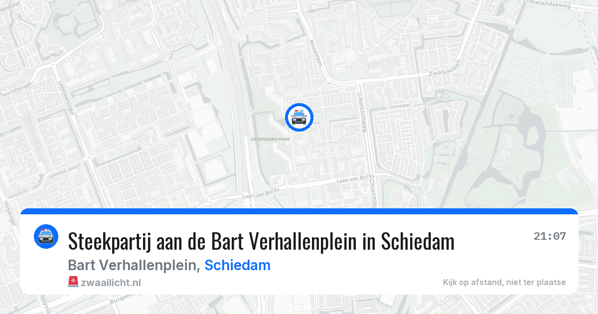 Steekpartij aan de Bart Verhallenplein in Schiedam — 4 apr 2026