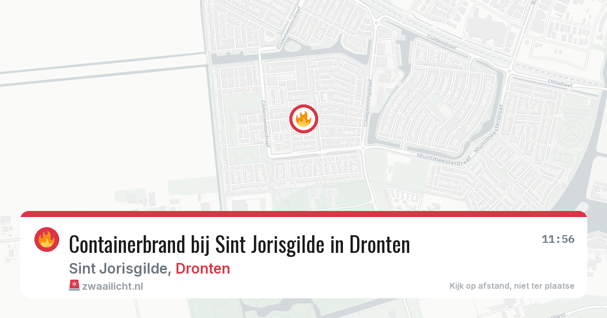 Containerbrand bij Sint Jorisgilde in Dronten — 24 mei 2026