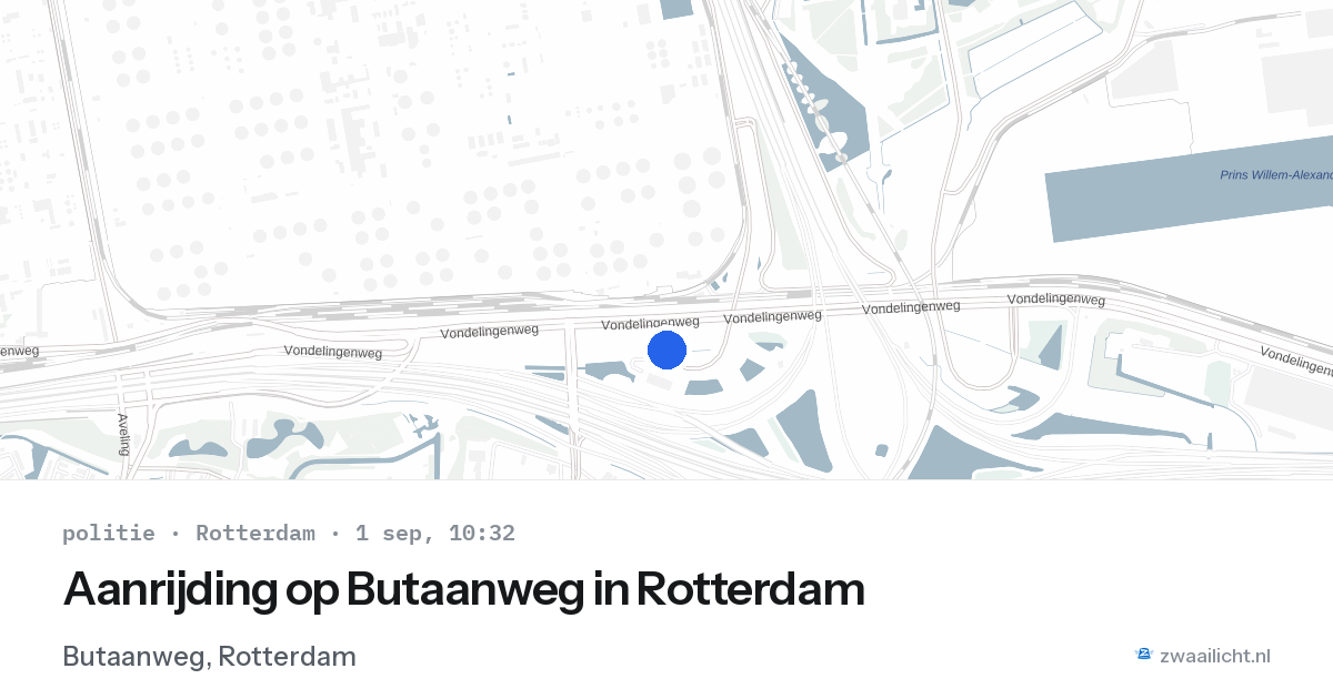 Aanrijding op Butaanweg in Rotterdam — 1 sep 2026
