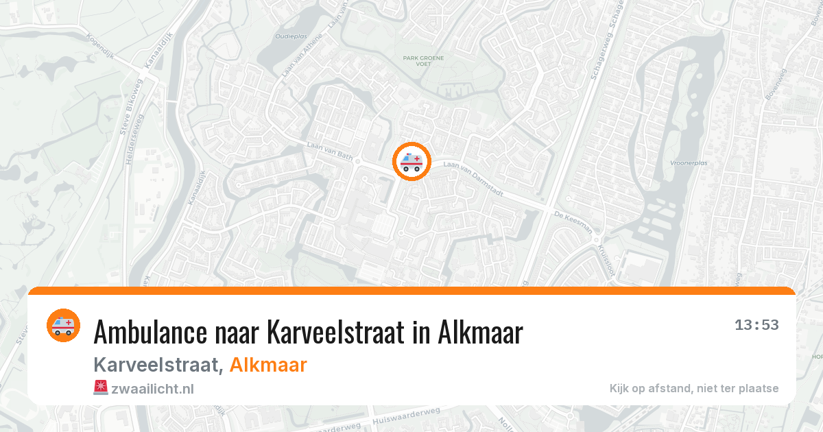 Ambulance naar Karveelstraat in Alkmaar — 12 jun 2026