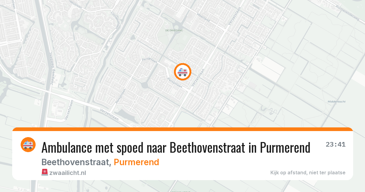 Ambulance met spoed naar Beethovenstraat in Purmerend — 24 jan 2026