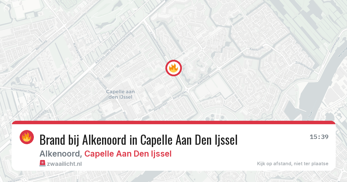 Brand bij Alkenoord in Capelle Aan Den Ijssel — 18 mei 2026