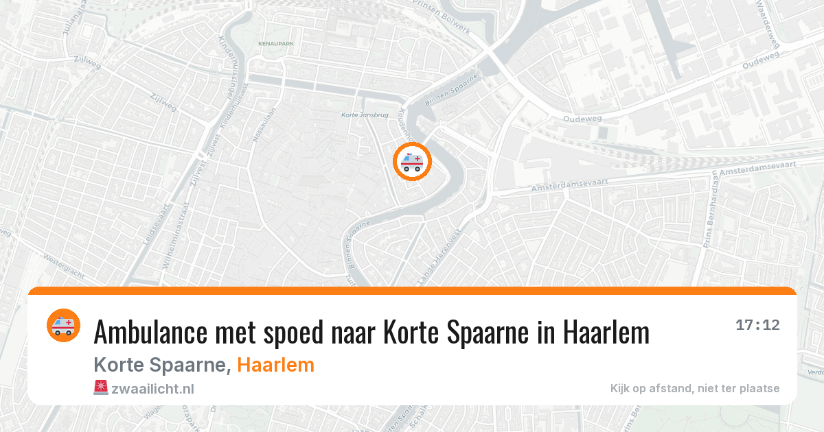 Ambulance met spoed naar Korte Spaarne in Haarlem — 17 jun 2026