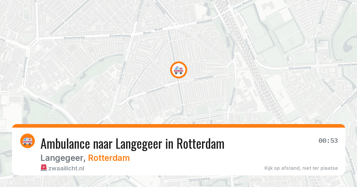 Ambulance naar Langegeer in Rotterdam — 26 jul 2026