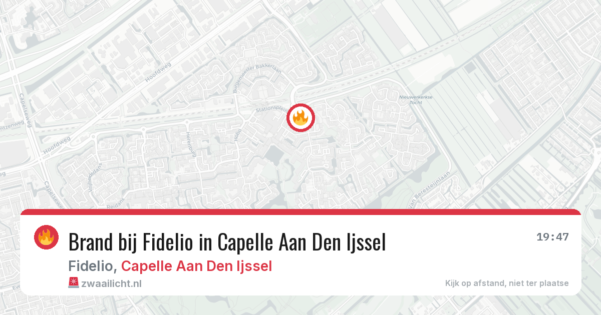 Brand bij Fidelio in Capelle Aan Den Ijssel — 10 apr 2026