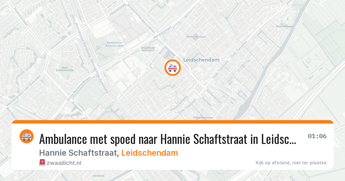 Ambulance met spoed naar Hannie Schaftstraat in Leidschendam — 18 feb 2026