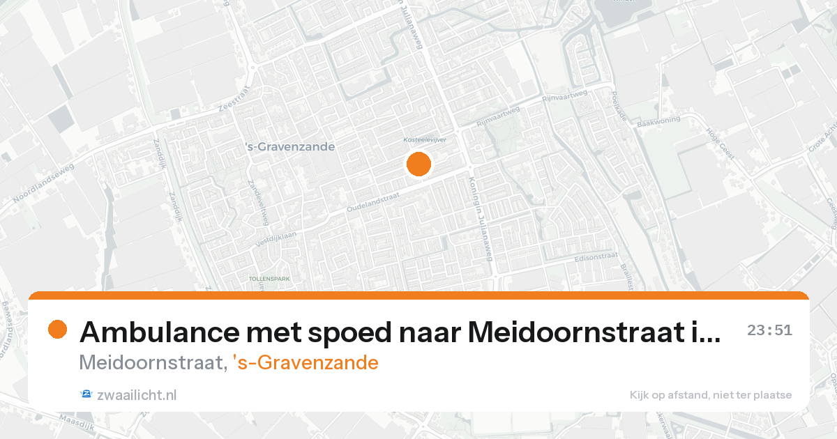 Ambulance met spoed naar Meidoornstraat in 's-Gravenzande — 16 aug 2026
