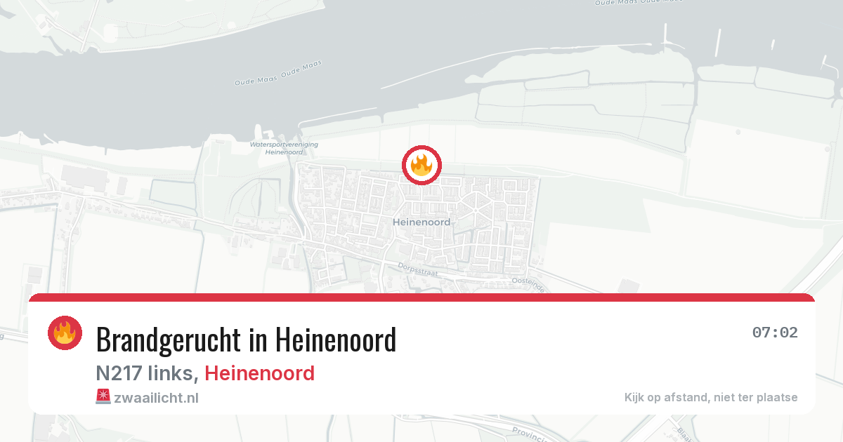 Brandgerucht in Heinenoord — 25 apr 2026