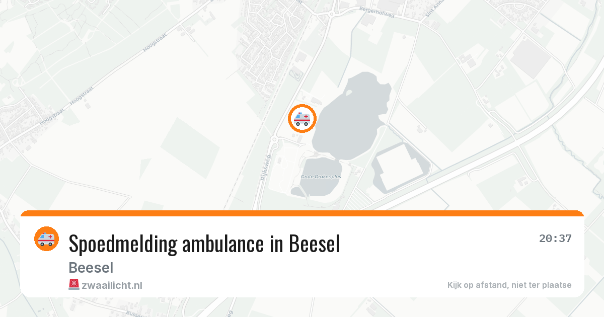 Spoedmelding ambulance in Beesel — 1 aug 2026
