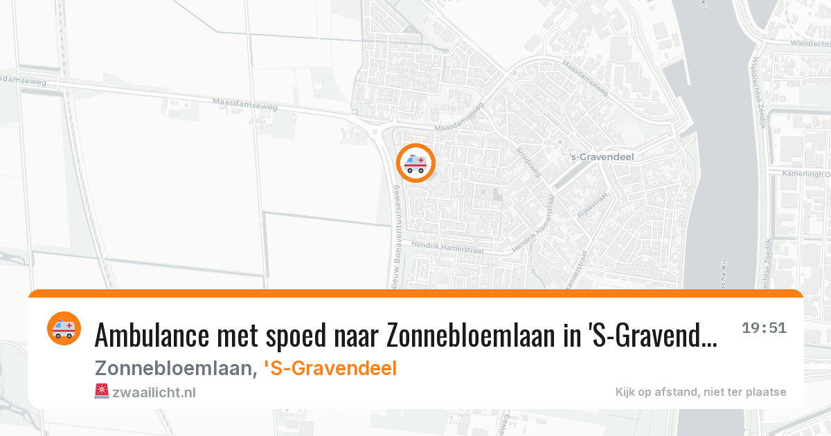 Ambulance met spoed naar Zonnebloemlaan in 'S-Gravendeel — 28 jan 2026