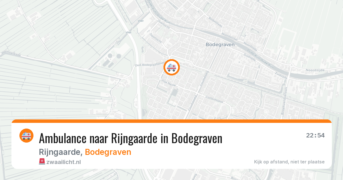 Ambulance naar Rijngaarde in Bodegraven — 1 aug 2026