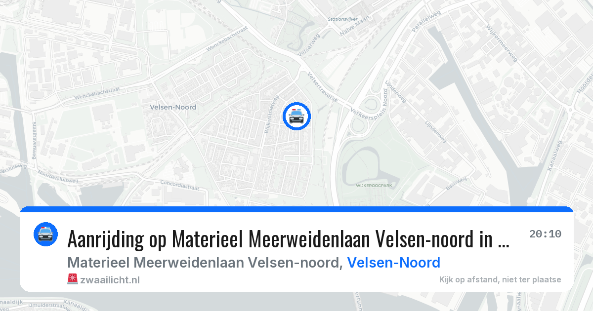 Aanrijding op Materieel Meerweidenlaan Velsen-noord in Velsen-Noord — 24 mei 2026