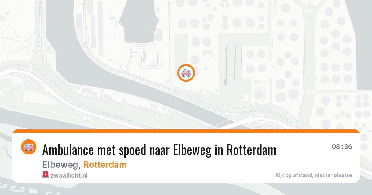 Ambulance met spoed naar Elbeweg in Rotterdam — 8 mrt 2026