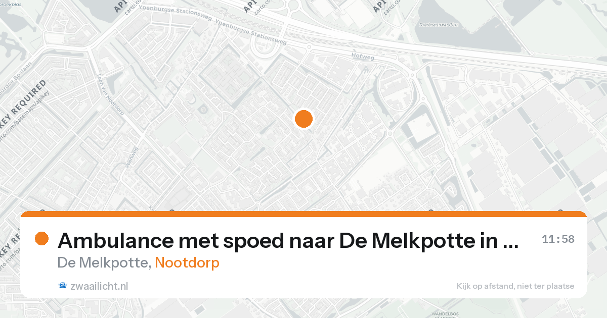 Ambulance met spoed naar De Melkpotte in Nootdorp — 26 aug 2026