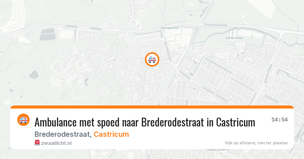 Ambulance met spoed naar Brederodestraat in Castricum — 3 apr 2026